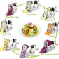 WellToBe 6-Blade Vegetable Spiralizer Spiral Slicer Veggie Pasta Spaghetti Maker for Healthy Low Carb/Paleo/Gluten - 304 Food Stainless Steel Body