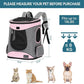 Petsfit Dog Backpack Carrier with Upgrade Waist Cushion Design to Better Fit The Waist, Suitable for Small and Medium Dogs Cats, and Rabbits up to 18 Pounds