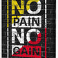 Gym Quotes Wall Art,Inspirational Workout Wall Decor,No Pain No Gain Canvas Wall Art for Home Gym Exercise Fitness Room
