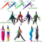 Cat Worm & Dragonfly Teaser Wand Attachments - 13 Pcs Assorted Refills with Bell