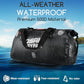 Waterproof Duffel Bag - Motorcycle Dry Bag Tail Bag with Large Storage Space, Waterproof Luggage Duffle Bags with Outer Mesh Zipper Pocket for Camping, Kayaking, Fishing & Traveling