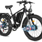Electric Bike for Adults, 5000W Peak Dual Motor Ebike, 60V 26AH Long Range Dirtbike, 26" Fat Tires for All Terrain Electric-Bicycle, 45MPH-Hunting-Ebike for Off-Road Snow Sand