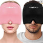iTHERAU Migraine Ice Head Wrap-Headache Relief Hat, Migraine Relief Cap, Cold Therapy Headache Relief Cap Pink&Black Headache Ice Pack for Puffy Eyes, Tension, Sinus & Stress Relief