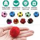 PET SHOW Pack of 30pcs Cat Toy Balls Set Interactive Pompoms Kitten Toys Golden Thread Ball Paper Balls Quiet Indoor Outdoor Footballs Play Activity Chase Training