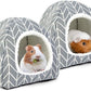2 Pack Guinea Pig Hideout Bed Rabbit House Cave Accessories Cozy Hide-Out for Bunny Hedgehog Ferret Chinchilla&Other Small Animals