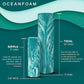 Oceanfoam Tidal Roller - Jade & Seafoam Marbled - Muscle Massage Foam Roller for Back Pain & Stretching - Firm and Ergonomic Wide Wave Textured - Yoga, Athletics, & Wellness - Full Size, 20" x 5"