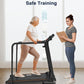 Redliro Walking Treadmill with Long Handrails – Treadmill for Seniors 300 lbs Capacity – Foldable, Lightweight with Wheels, Cup & Phone Holder – Recovery Machine for Home or Apartment