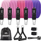 WHATAFIT Resistance Bands, Exercise Bands，Resistance Bands for Working Out, Work Out Bands with Handles for Men and Women Fitness, Strength Training Home Gym Equipment