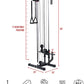 Valor Fitness BD-62 Wall Mounted Cable Machine with Adjustable Dual Pulley System Functional Home Gym Workout Equipment