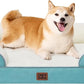 EHEYCIGA Orthopedic Dog Beds for Large Dogs, Waterproof Memory Foam Large Dog Bed with Sides, Non-Slip Bottom and Egg-Crate Foam Pet Couch Bed with Washable Removable Cover, Turquoise Blue