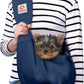 Tomkas Small Dog Sling Carrier - Zipper Pocket & Adjustable Strap - for 3-10 lbs Pets(Dark Blue)