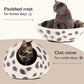MEOWFIA Cat Cave – Premium Felt Cat Bed for Indoor Cats, Handmade 100% Merino Wool (Large, Snow Leopard)
