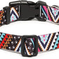 Mercano Adjustable Dog Collar - Special Design Patterns, Soft Nylon Comfortable Durable Pet Collar for Small Medium Large Dogs (S, Ethnic Pink)