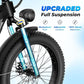 LEONX M2 Pro Electric Bike,1800W Motor Electric Bike for Adults, 26'' x 4.0'' Fat Tire Ebike with 48V 17.5AH Battery, 36MPH 85Miles Long Range Electric Mountain Bike, Up to 110 Nm