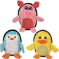 Squeaky Dog Toys 3 Pack, Soft and Tough Dog Plushes, No Stuffed Toy Sets, Durable Pet Chew Toys for Small, Medium and Large Dogs Interact and Reduce Boredom