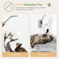 Globlazer Large Cat Tree Tower, Tall Cat Tree Condos for Indoor Cats Large Adult Cat Climbing Tower with 2 Spacious Caves, Oversized Top Perch, Big Hanging Basket, Cat Teaser Wand, F74B, Light Grey