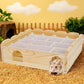 ZENFUN Wooden Hamster Maze with Clear Acrylic Cover, Multi-Chamber Hamsters Hide Tunnel Cage, Hideout Tunnel Toy Shed and Explore Toy for Dwarf Hamsters Mice Small Gerbil（Free-Installation）