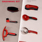 9PCS Horse Grooming Kit Curry Comb Sweat Scraper Horse Bathing Supplies Grooming Tools with Storage Bag Shadowberry