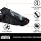 LEGEND XT320 Archery Quivers - Nylon Hip Quivers with 3 Arrow Tube Cases for Target Shooting - Adjustable Waist Belt, T-Slot, Storage Compartments for Accessories, Gear, Tools, Release Tab, Score Card