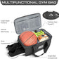 ETRONIK Gym Bags for Men Women, Tactical Duffle Bag Backpack with Shoe Compartment, 3 in 1 Carry on Travel Backpack with Wet Pocket, Weekender Overnight Range Bag for Workout Football Gym, Grey