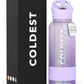 Coldest Insulated Water Bottle with Straw Lid - Stainless Steel Metal Insulated Bottle for Men & Women (Purple Ombré Glitter, 32 oz)
