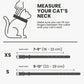 BRONZEDOG Leather Cat Collar with Removable Bells Non Breakaway Kitten QR Tag for Girl Boy (7" - 9" for Cats, Black & Silver)