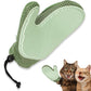 2 in 1 Pet Fur Glove & Cat Hair Remover Glove, Dog Grooming Glove Brush for Shedding, Massage, Efficient Pet Hair Remover Mitt for Couch, Carpet [Green/Single]