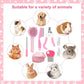 VCZONE 8 Pcs Cat Brush Grooming Kits, Pet Self Cleaning Kit with Pet Nail Clipper and File, Flea Comb, Pet Shampoo Bath Brush, Pet Shedding Brush, Silicone Toothbrush (Pink)