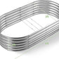 Land Guard 6x3x1.5ft Galvanized Raised Garden Bed Kit, Metal Planter Boxes Outdoor, Oval Metal Raised Garden Bed for Vegetables, Flowers (Silver)