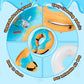 Grand Line Donut Inflatable Collar for Dogs and Cats, Soft Recovery Dog Cone After Surgery, Protective Pet Neck Cone for Small, Medium, Large Dogs, Not Block Vision (Blue, L)