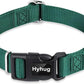 Hyhug Small Dog Collar Quick-Release Green| Heavy-Duty Nylon Puppy Collar, Adjustable & Durable Pet Supplies for Boy & Girl Dogs (Small, Dark Green)