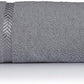 CASA COPENHAGEN Ember, 500 GSM, 27x55 Inches Large Bath Towels, Set of 4 Towels, Super Soft and Absorbent, Egyptian Cotton Towels for Bathroom & Shower - Light Grey +White +Black +Dark Grey