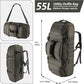 55L Large Duffle Bag, 3-in-1 Tactical Backpack MOLLE Pack for Sports, Gym, Outdoor, Olive Green