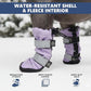 Spark Paws Dog Shoes, Waterproof Dog Boots for Medium to Large Dogs, Non Slip, Breathable Dog Booties and Paw Protectors - 4PCS Doggie Hiking Boots with Reflective Straps - Lilac, Size 1
