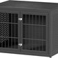42" Heavy Duty Dog Crate Furniture for Large and Medium Dogs, Enclosed Design Wooden Metal Kennel, Wooden Cage Furniture Indoor, Decorative Dog Kennel End Table