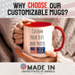 Ship Next Day Custom Mug Design Your Own Photo Text Personalized Picture Gifts for Women Men Customized Gifts Idea Personalized Coffee Mugs 11oz Red Handle