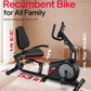Recumbent Exercise Bike for Home,Recumbent Stationary Bikes for Adults & Seniors,Load Capacity of 400 pounds,Equipped with 16 Adjustable Gears, and Soft Adjustable Seats