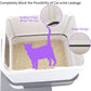 RIZZARI Cat Litter Box Stainless Steel Top-Entry : Leak-Proof Enclosed Design Reduces Odor, for Indoor Cats & Owners (Dark Gray)
