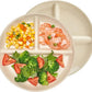 Sweese Set of 2 Porcelain Divided Dinner Plates, Beige High-Grade Durable Professional, 9 Inches, 2.0 Count