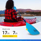 OCEANBROAD Kayak Paddle 86in/218cm, 90.5in/230cm Alloy Shaft 2-Piece Floatable Kayak Oar for Kayaking Canoeing Boating