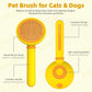 Cat Brush for Shedding, Self-Cleaning Slicker Brush for Indoor Cats, Gently Remove Loose Fur, Pet Grooming Massage Deshedding Tool, Suits Long & Short Haried Cats and Dogs
