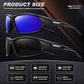 Polarized Sports Sunglasses for Men 100% UV Protection Wrap Around Unbreakable Sun Glasses for Fishing Driving