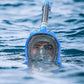 QingSong Full Face Snorkel Mask for Adults, Snorkeling Gear with Camera Mount, 180 Degree Panoramic View Snorkel Set Anti-Fog Anti-Leak