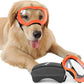 NAMSAN Clear Dog Goggles for Large Dogs, Wide Eyecup & Soft Frame, Anti-UV Sunglasses for Dogs Medium to Large Breed, Driving Dog Eye Protection, Windproof Dustproof, Adjustable, Orange