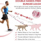 Hands Free Dog Leash, Adjustable Waist Belt with Double Padded Handles, Retractable Bungee for Medium & Large Dogs, Waist Leash for Dog Walking, Running, No Pull, Pink