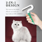Pet Flea Comb for Dogs & Cats - Grooming Tool with Long & Short Steel Teeth, Safely Removes Tangles and Knots, Gentle Detangling Brush for Pet Hair (TG2043)(Green)