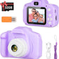 Kids Camera, HD Digital Video Camera, Childrens Toys for 3 4 5 6 7 8 9 Year Old Boys/Girls, Selfie Camera for Kids, Christmas Birthday Gifts with 32GB SD Card (Purple)