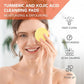 Turmeric Kojic Cleansing Pads: Face Exfoliating Pads for Acne Scars Skin Fades Skin Firming - Cleaning Pad with Turmeric and Kojic - Deep Clean Pores 50PCS
