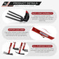Garden Tool Set with Tool Box 4 Piece Heavy Duty Gardening Tools Kit with Hoe Rake Shovel Fork Non Slip Handle Garden Hand Tools for Digging Weeding Planting