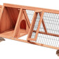 A-Frame Quail Coop,Wooden Quail Cage Indoor Outdoor,Triangle Rabbit Hutch with 2 Doors & Ventilating Wire for Small Animals,Sold by XilishppEcxEco (Ntural Wood)